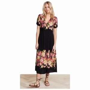 Free People Retro Wrap Midi Dress